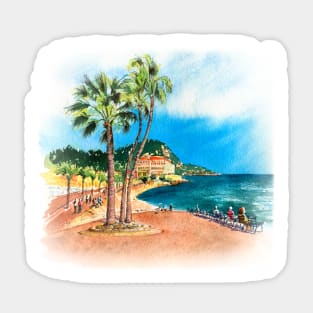 Promenade des Anglais in Nice, France Sticker